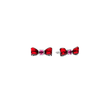 925 Sterling Silver Colorful Zircon Bow Tie Jewelry Set for Women Elegant DIY Fine Gift