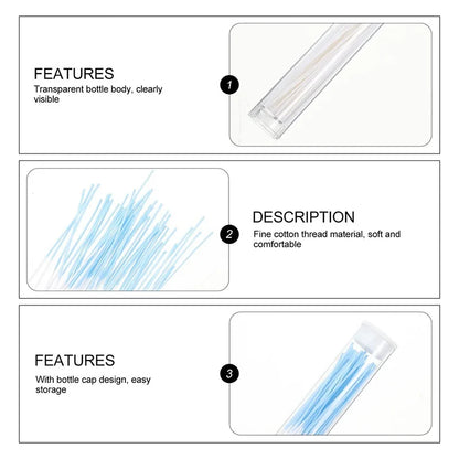 120/60Pcs Ear Piercing Cleaning Tool for Effective Dirt Odor Removal