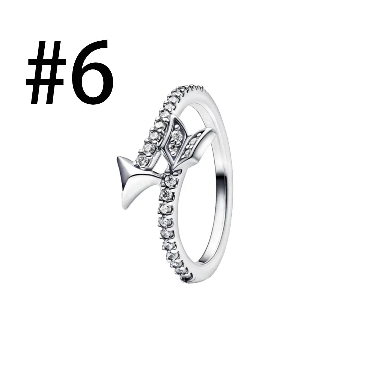 925 Silver Zircon Red Love Arrow Jewelry Set Ring Earring Necklace Elegant Women Gift