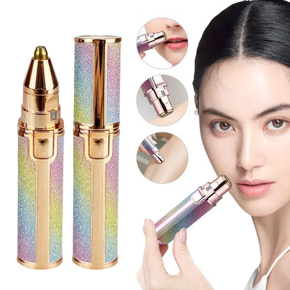 Portable 2 IN 1 Electric Epilator Eyebrow Trimmer Rechargeable Mini Painless Razor Shave Shaver