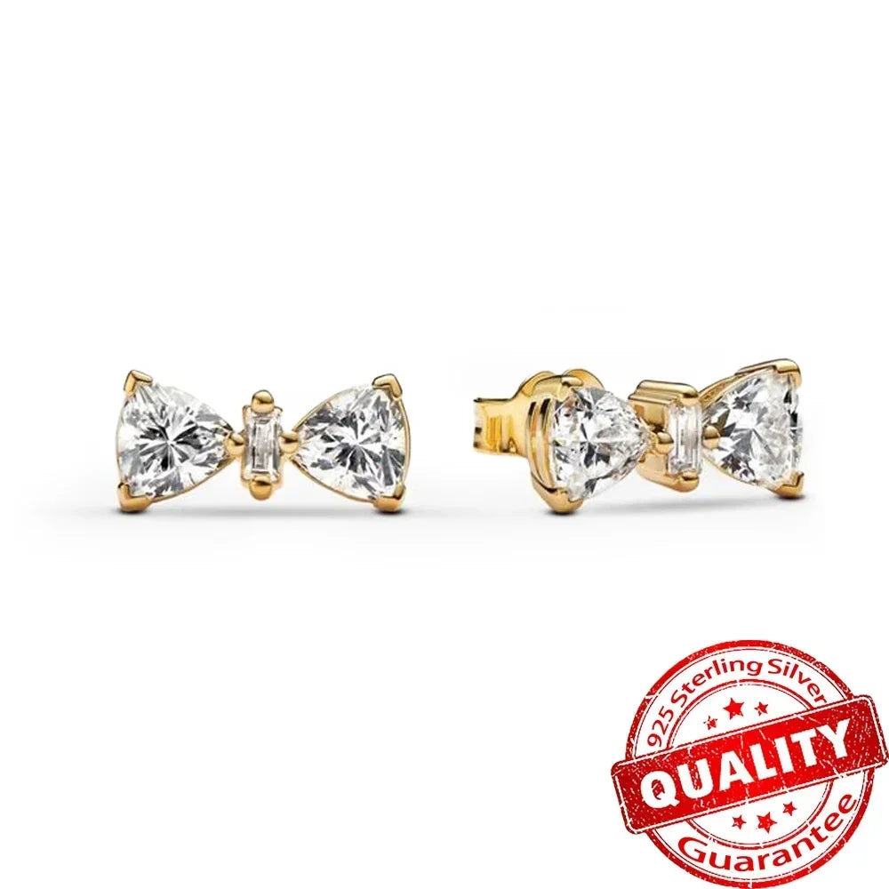 925 Sterling Silver Gold Hoop Earrings Halloween Pumpkin Skull Christmas Tree Zircon Studs for Women DIY Jewelry