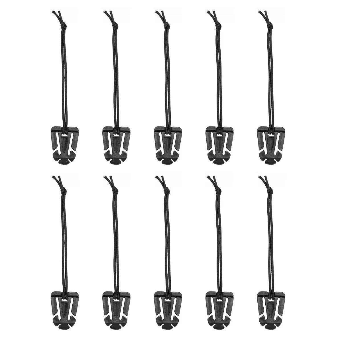 10pcs Molle Attachment Clips for Tactical Gear Management Black