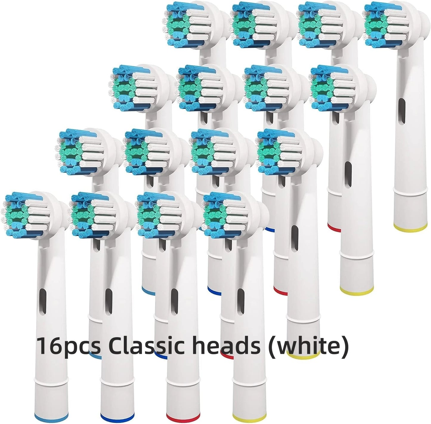 16/20PCS Brush Head Nozzles for Oral B Electric Toothbrush 16 Classic (white)