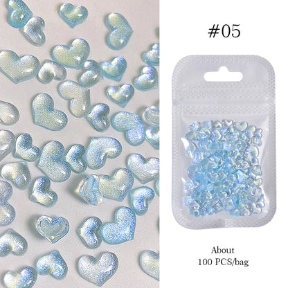 Kawaii Lollypop 3D Nail Art Charms Set with Resin Butterfly and Bear Rhinestones