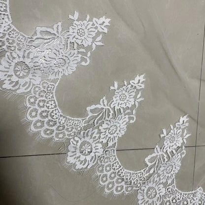 Elegant Cathedral Lace Bridal Veil 3m Long with Comb for Weddings