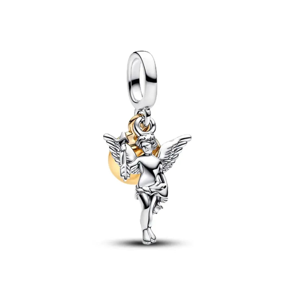 European 925 Sterling Silver Love Dragonfly Butterfly Charm Bead for Bracelet and Necklace Jewelry for Women