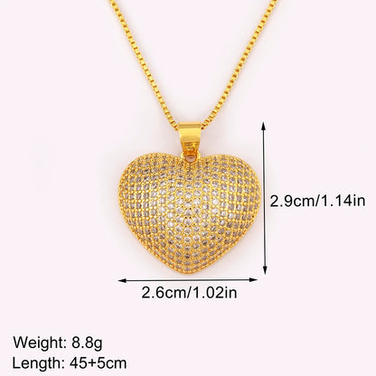 Retro Love Heart Pendant Necklace for Women and Men - Adjustable Valentine's Day Choker Jewelry Gift