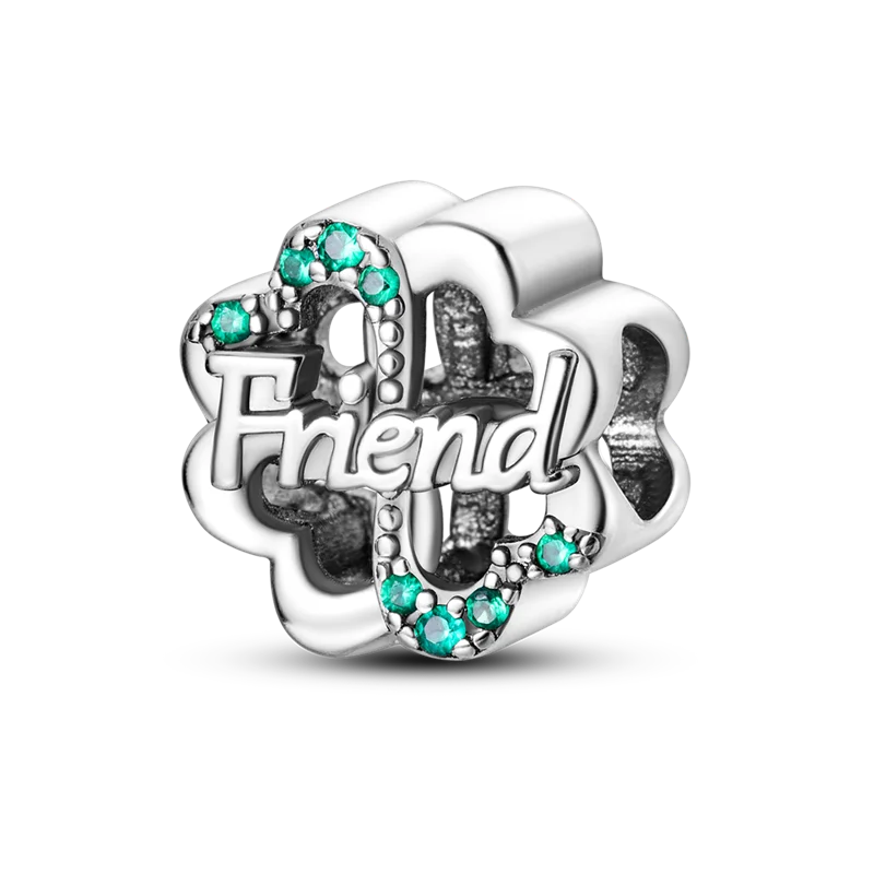 Silver Plated Eternal Symbol Charms Luminous Star Beads Love Dangle Safety Chain for Original Bracelet DIY Jewelry