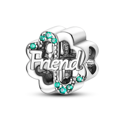 Silver Plated Eternal Symbol Charms with Luminous Star Beads and Love Dangle Safety Chain for DIY Jewelry