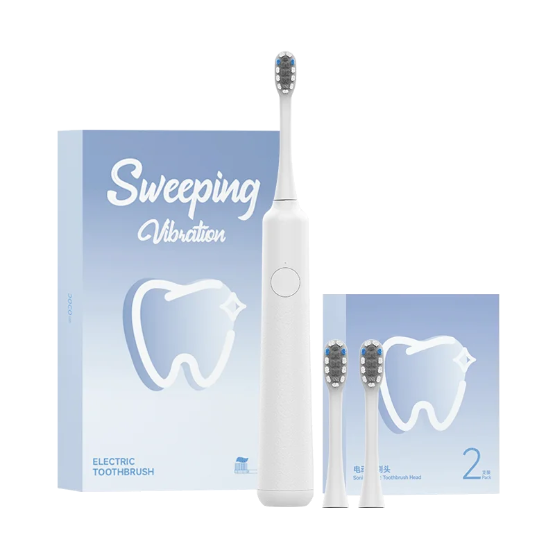 DOCOLAB Electric Toothbrush Sonic Vibration Brush USB Charging IPX7 Waterproof white set