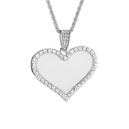 Cubic Zirconia Hip Hop XO Pendant Necklace for Men and Women