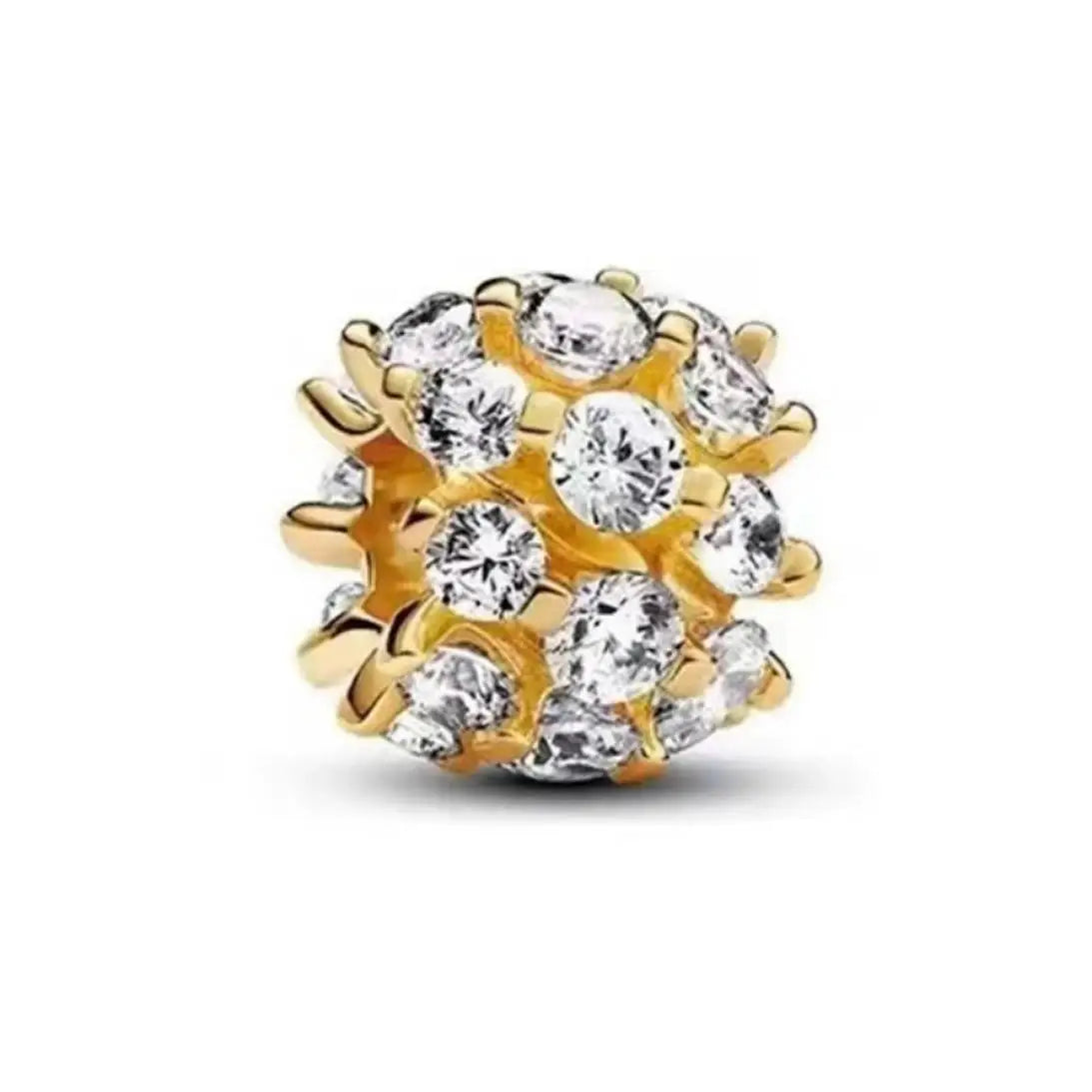 925 Sterling Silver Charm Golden Sun Pineapple Family Tree