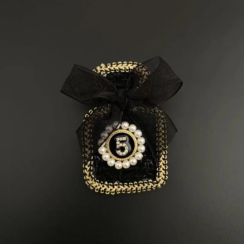 Elegant Korean Rhinestone Pearl Bow Brooches for Women Fashion Jewelry Lapel Pins