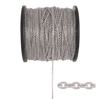 Gold Plated Stainless Steel O-Chains for DIY Jewelry Making 1m Necklace Craft Supplies