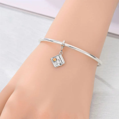 Original 925 Sterling Silver Magic Cube Charm Bead Pendant with Zircon for Bracelet and Necklace Jewelry