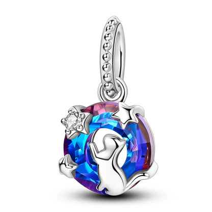 Sterling Silver Angel Mother Friendship Charm Beads for DIY Bracelets KYC180