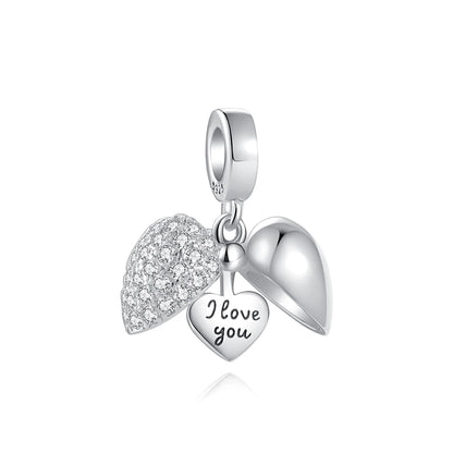 925 Sterling Silver Love Arrow Double Ring Charm for Wedding Anniversary Jewelry A1309bai