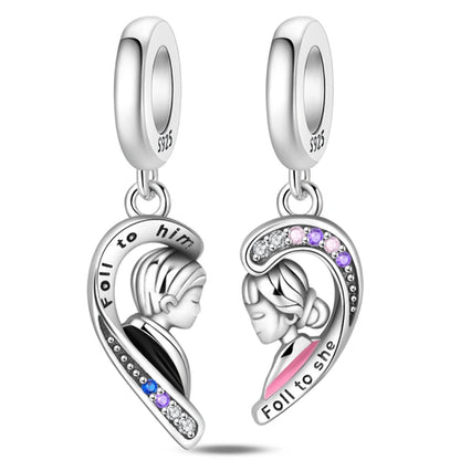 925 Sterling Silver Luminous Lantern Angel Cat Charm