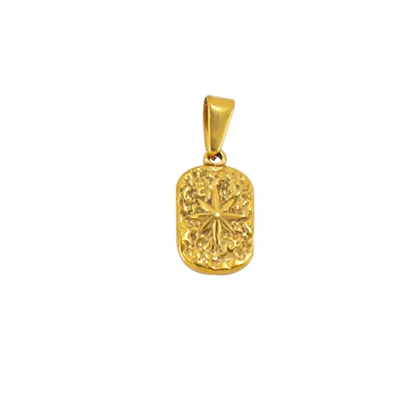 RHYSONG Tarnish Free Gold Plated Angel Cross Heart Pendant for Women Jewelry Making