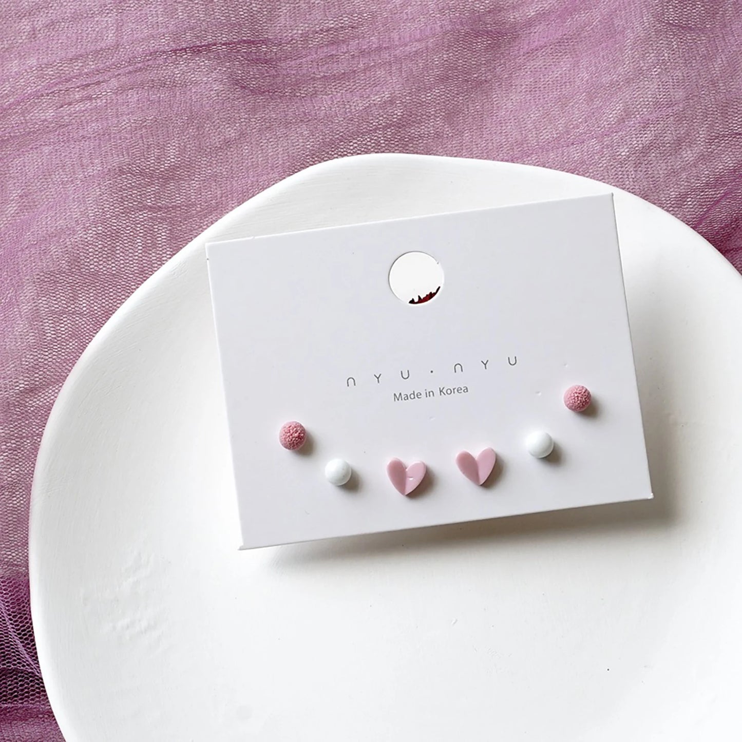 Mixed Color Ceramic Stud Earrings Set for Women Featuring Flower Star Airplane and Planet Designs