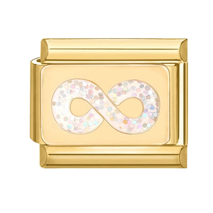 Golden Charm Italian Links for DIY Stainless Steel Bracelet Making