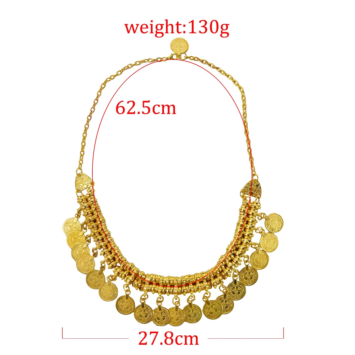 Indian Vintage Coin Tassel Choker Necklace for Women Ethnic Boho Jewelry Gift