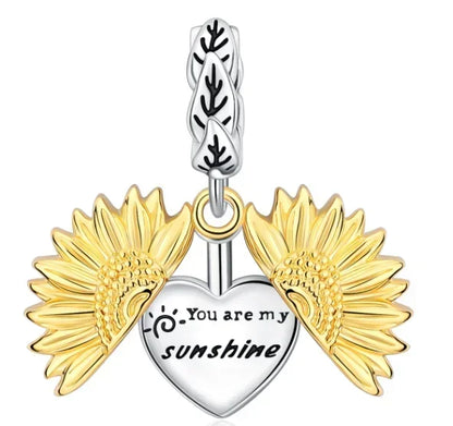 Sparkling Birthstone Heart Charm 925 Sterling Silver Pendant Bead for Mom DIY Jewelry Gift
