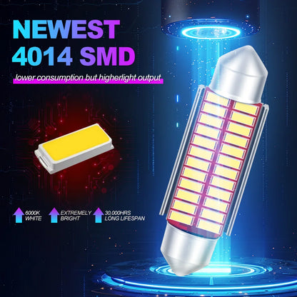 Versatile Car LED Festoon Interior Light Bulbs for Dome Map Door Courtesy License Plate Lights