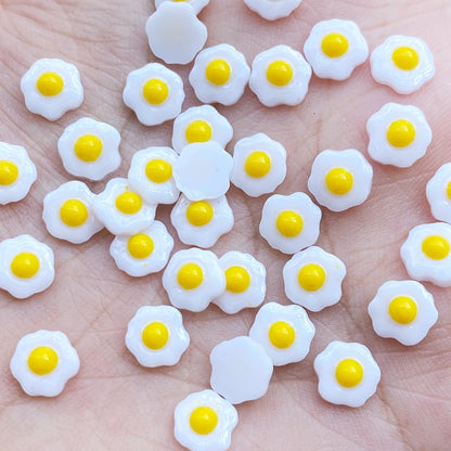 Rhinestone Nail Art Decoration Set 100 Pieces Mini Egg 3D Resin Charms for DIY Manicure