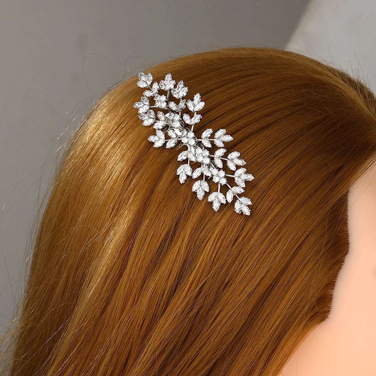Elegant Zircon Bridal Hair Comb for Women and Girls