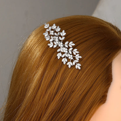 Elegant Zircon Bridal Hair Comb for Women and Girls