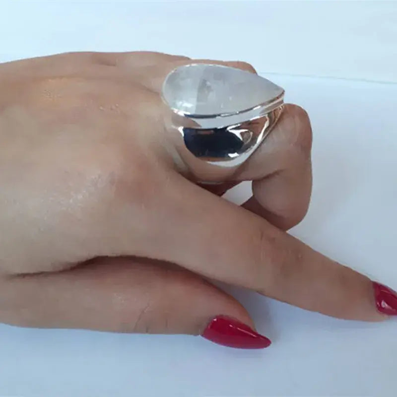 Buyee 925 Sterling Silver Sweet Big Ring for Women Fashion Jewelry 9