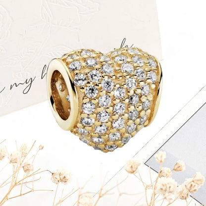 Sparkling Gold Safety Chain Infinity Snake Charm Beads