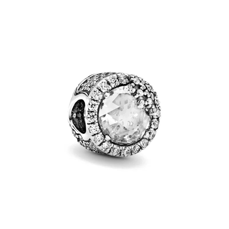 European Zircon Charm Beads 925 Silver Pendant Necklace for Women Gift P328-bai