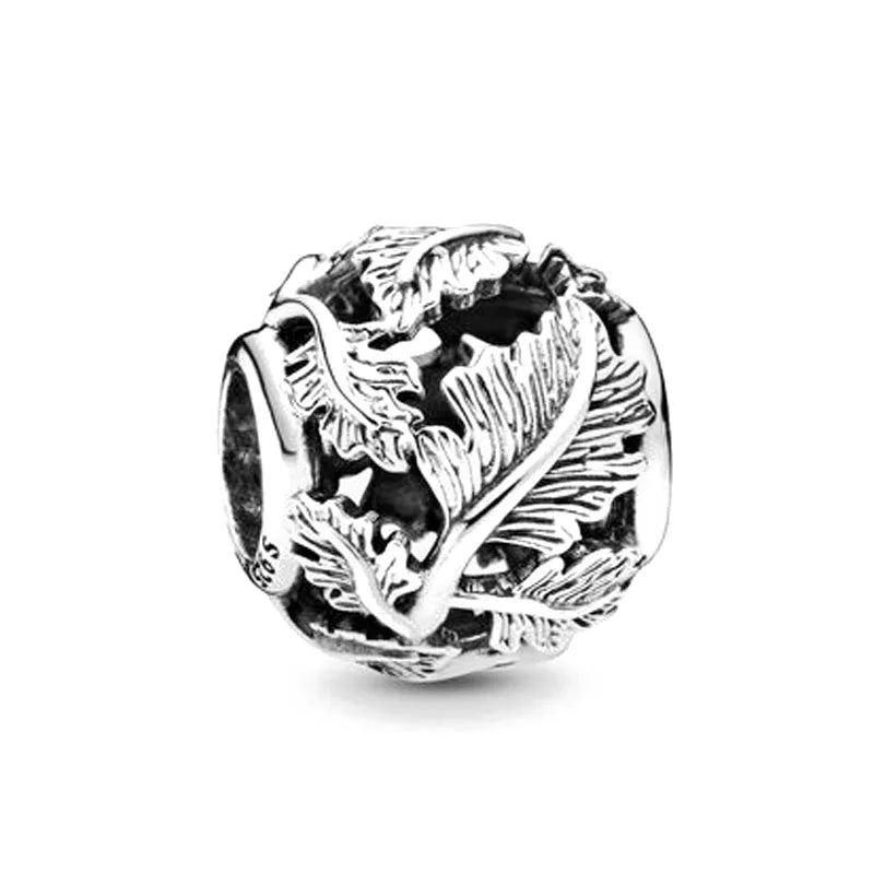 European 925 Sterling Silver Family Tree Charms with Zircon Beads for DIY Bracelets and Necklaces for Women
