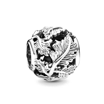 European 925 Sterling Silver Family Tree Charms with Zircon Beads for DIY Bracelets and Necklaces for Women