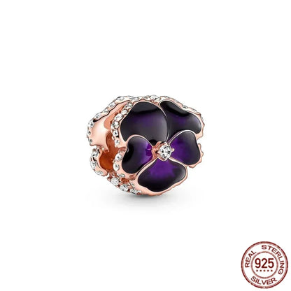 Original 925 Sterling Silver Ocean Pearl Shell Octopus Charm Bead Jewelry Set for Summer Romantic Style