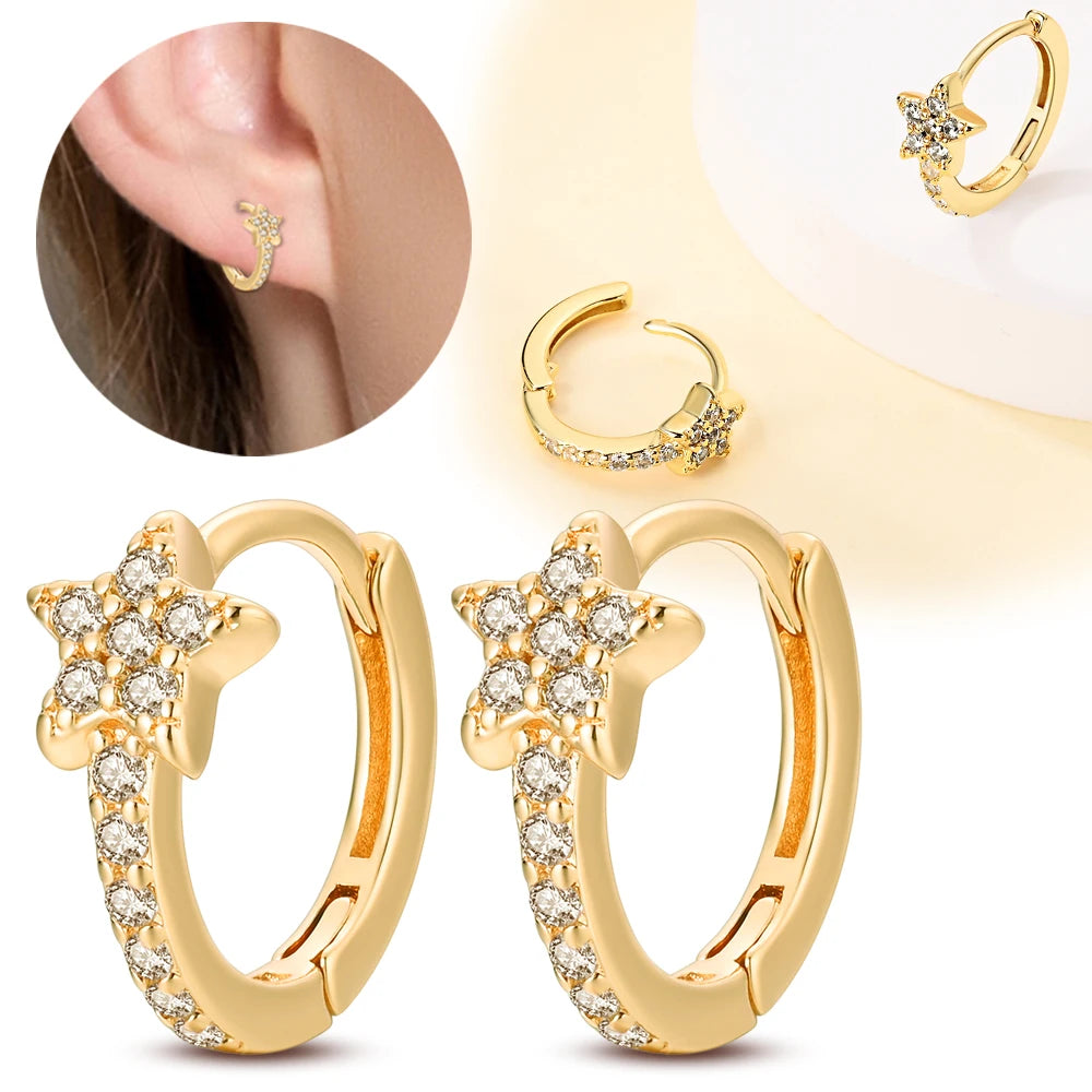 Elegant 925 Silver Twist Zircon Hoop Earrings for Women - Ideal Engagement or Birthday Gift