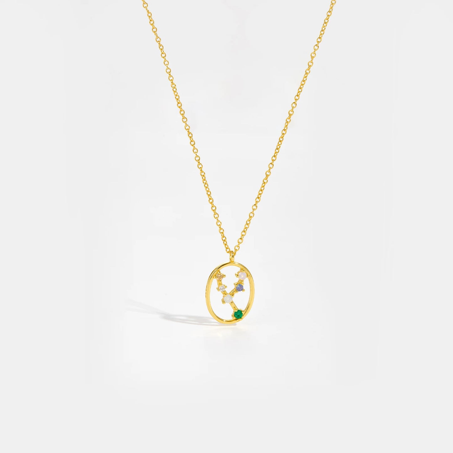 Vewant Women's 925 Sterling Silver Gold Constellation Pendant Necklace with Snake Chain