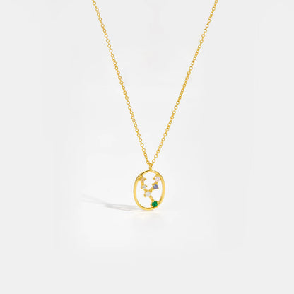 Vewant Women's 925 Sterling Silver Gold Constellation Pendant Necklace with Snake Chain