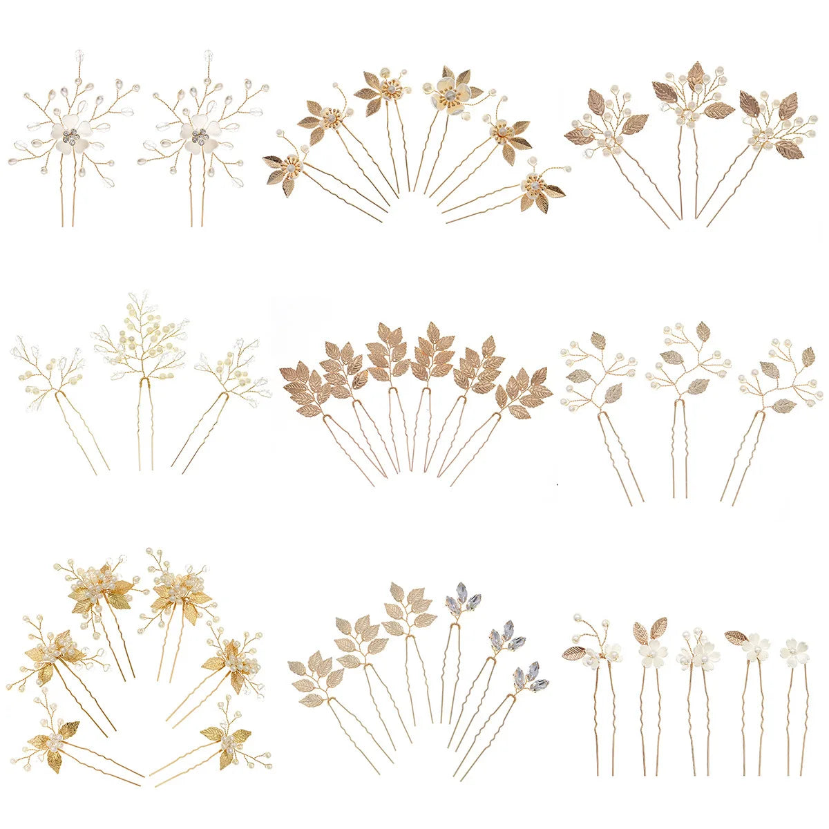 Elegant Pearl Flower Hair Clip Set for Bridal Wedding Accessories