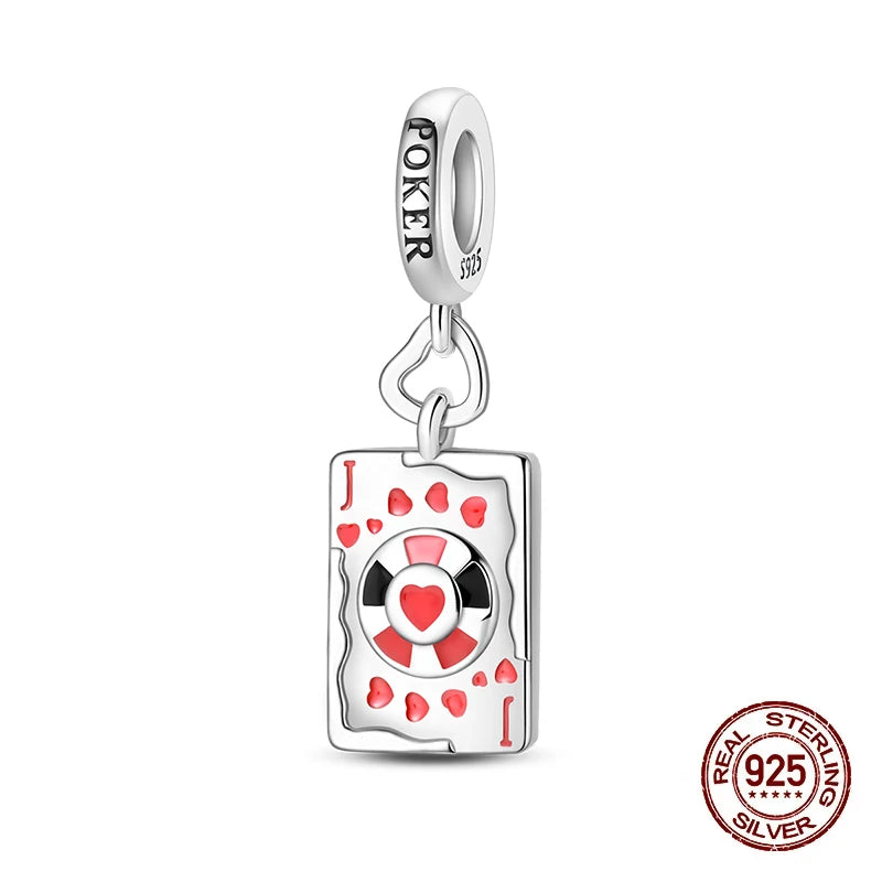 925 Sterling Silver Tarot Hourglass Bead Charm For Bracelet