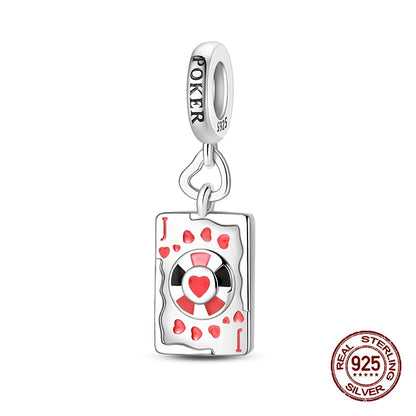 925 Sterling Silver Tarot Hourglass Bead Charm For Bracelet
