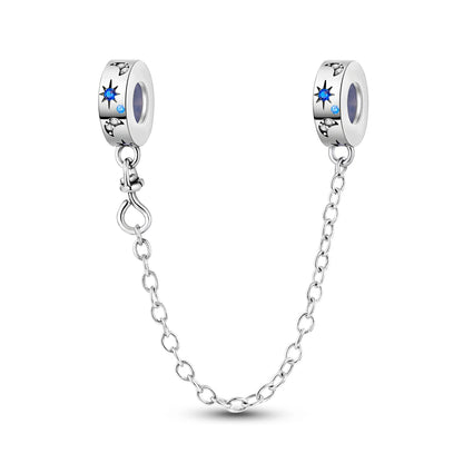 Moonlit Charm Clip 925 Silver Safety Chain Clasp for DIY Bracelets Jewelry for Women and Girls KTC642