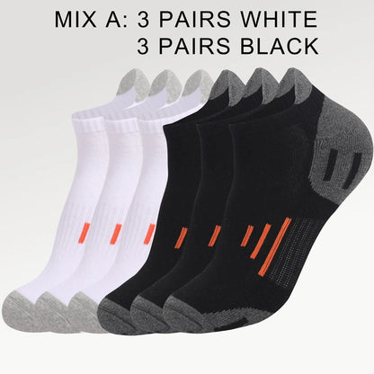 6 Pairs Unisex Terry Sole Running Socks Thick Cotton