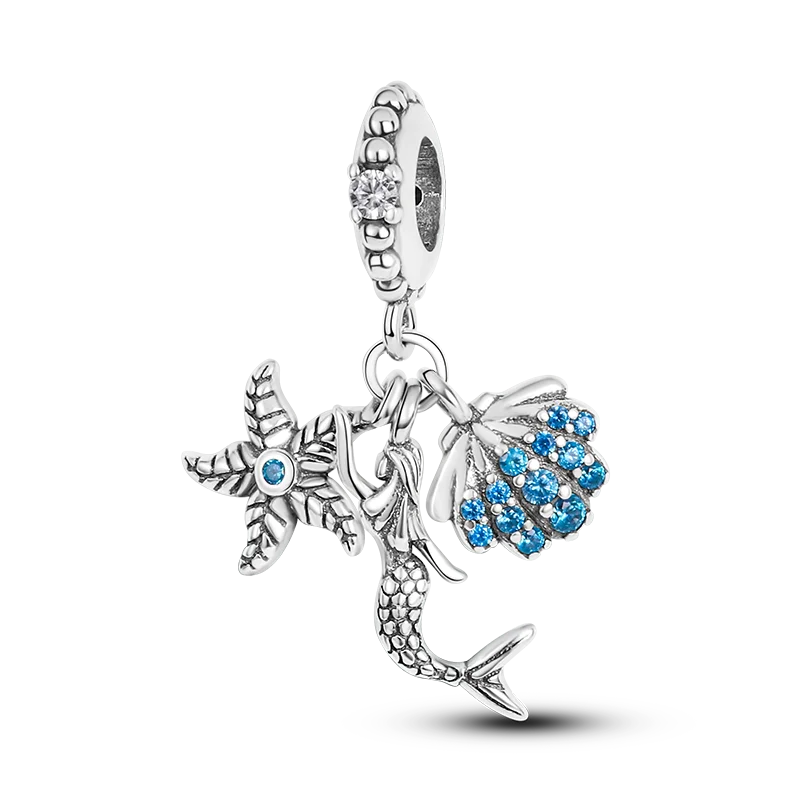 925 Sterling Silver Sea Turtle Dangle Charm For Bracelet