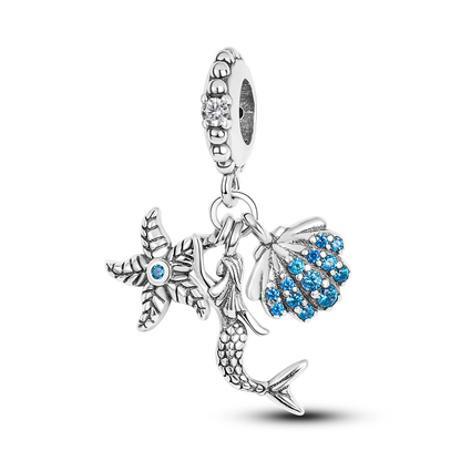 925 Sterling Silver Sea Turtle Dangle Charm For Bracelet