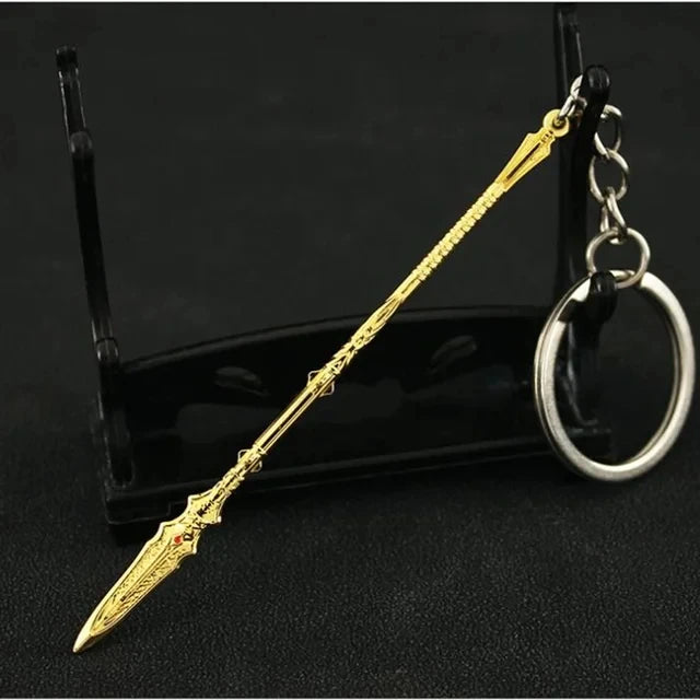 Mini God of War Kratos Blade of Chaos Keychain Metal Model for Men Party Jewelry