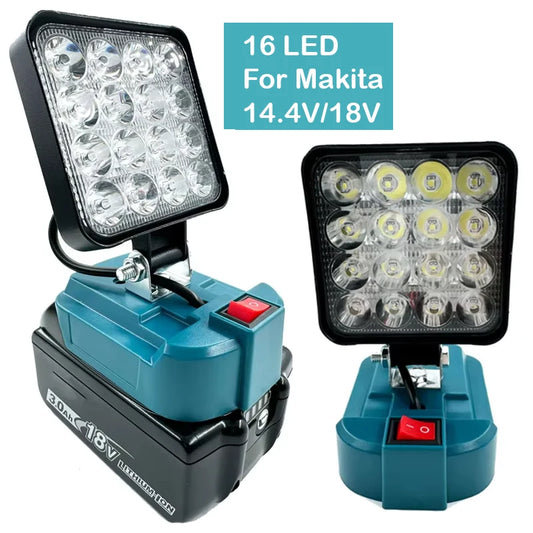For Makita 14.4V 18V Li Ion Battery Lantern 3 Inch Cordless LED Work Light Camping Emergency Spotlight