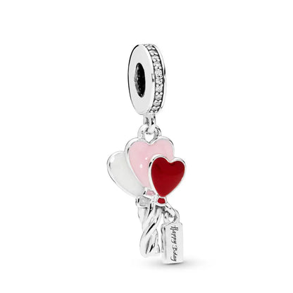 925 Silver Flower Bead Pendant for European Bracelet DIY Jewelry P461